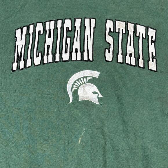 VTG Michigan State Spartans Sweatshirt Mens Sz Medium Green Stadium Athletics - Picture 2 of 7